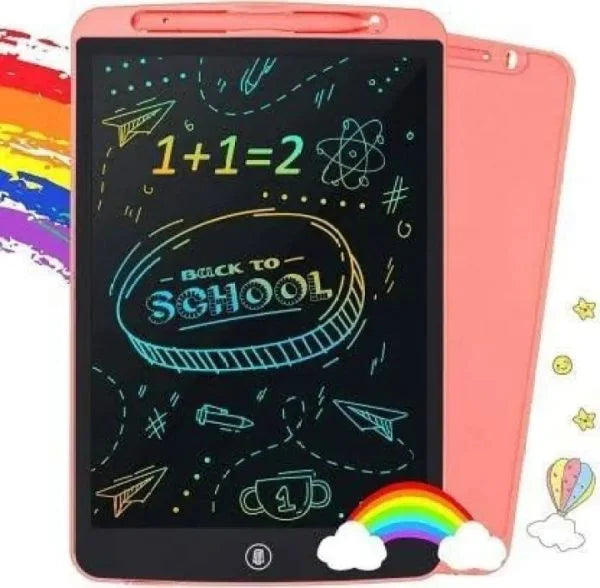 LCD Writing Tablet For Kids | 12 Inch Multi Colour LCD Screen | Erasable Digital Drawing Pad