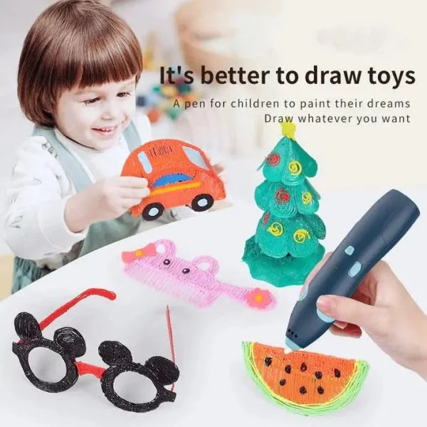 Diy 3d Drawing Pen for Kids | Low Temperature 3d Printing Pen | Digital Display, Rechargeable
